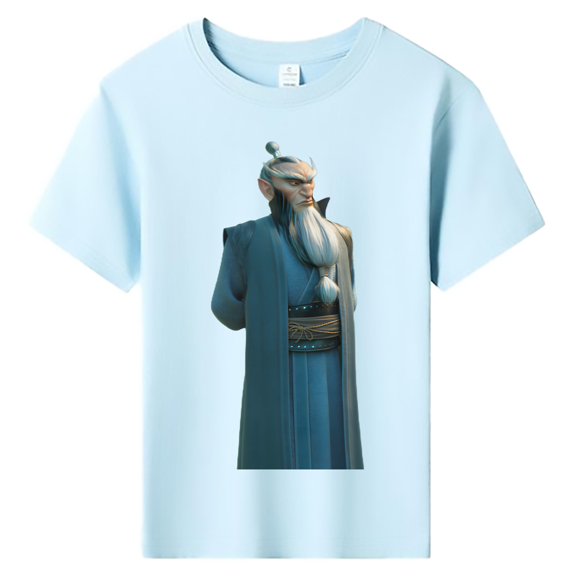 （画像用） Ne Zha 2 ナタ 魔童の大暴れ 綿100％キッズTシャツ（フロントプリント）